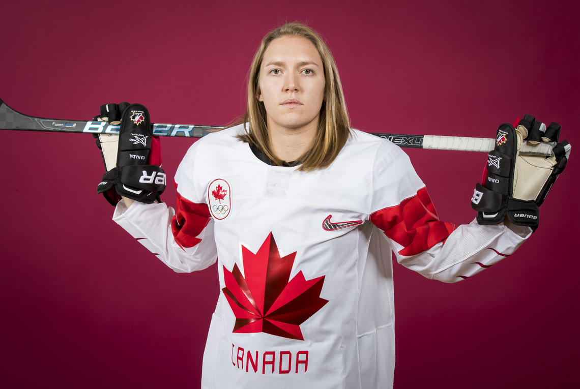Brianne Jenner is one of  three alternate captains of Canada's 2018 Olympic women's hockey team. 