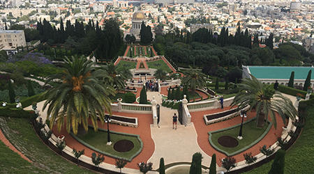 The Bahai Gardens in Haifa.