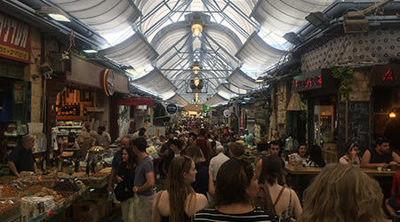The shuk (or market) in Jerusalem.