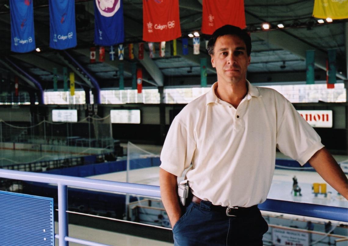 Mark Messer at home in the Olympic Oval, always looking to make it Canada's "home ice."
