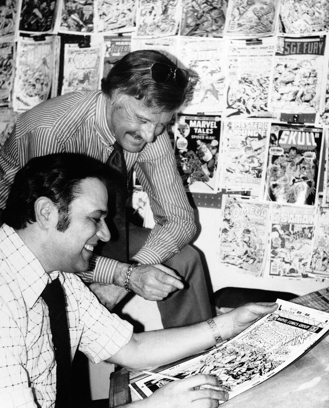 Stan Lee with artist John Romita