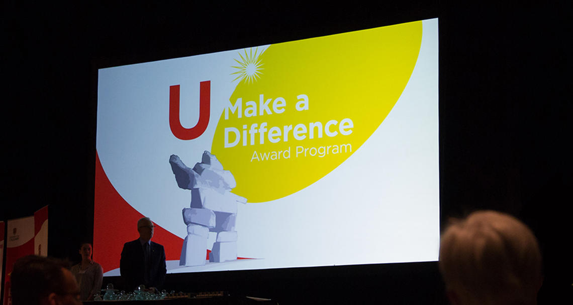 The U Make a Difference award is usually celebrated at an in-person event. This year it is virtual.