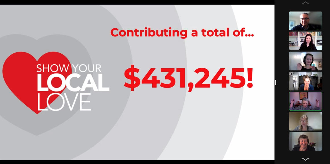 Image shows the United Way logo and the text "Contributing a total of $431,254"