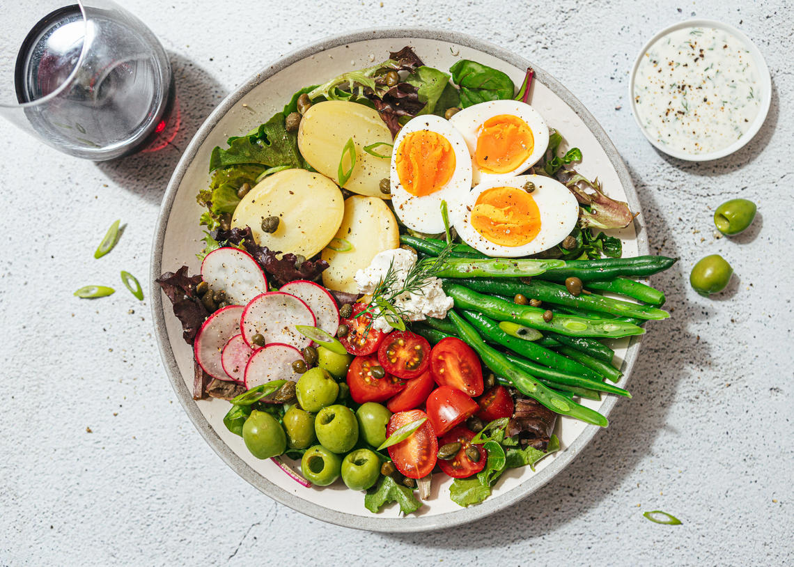 Niçoise Salad with Goat Cheese & Buttermilk Vinaigrette