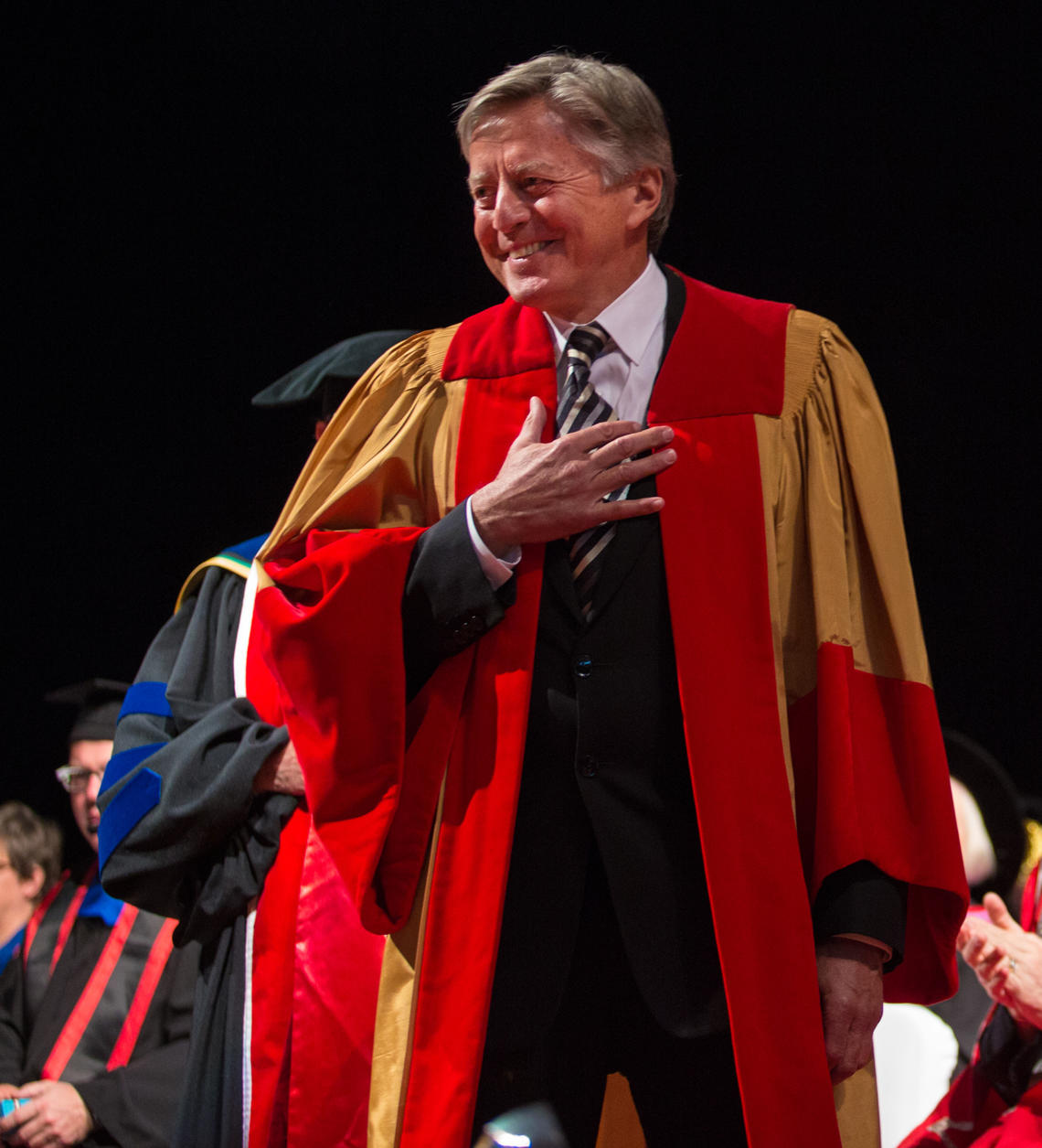 Mac Van Wielingen receives an honorary doctorate from the University of Calgary in 2014. 