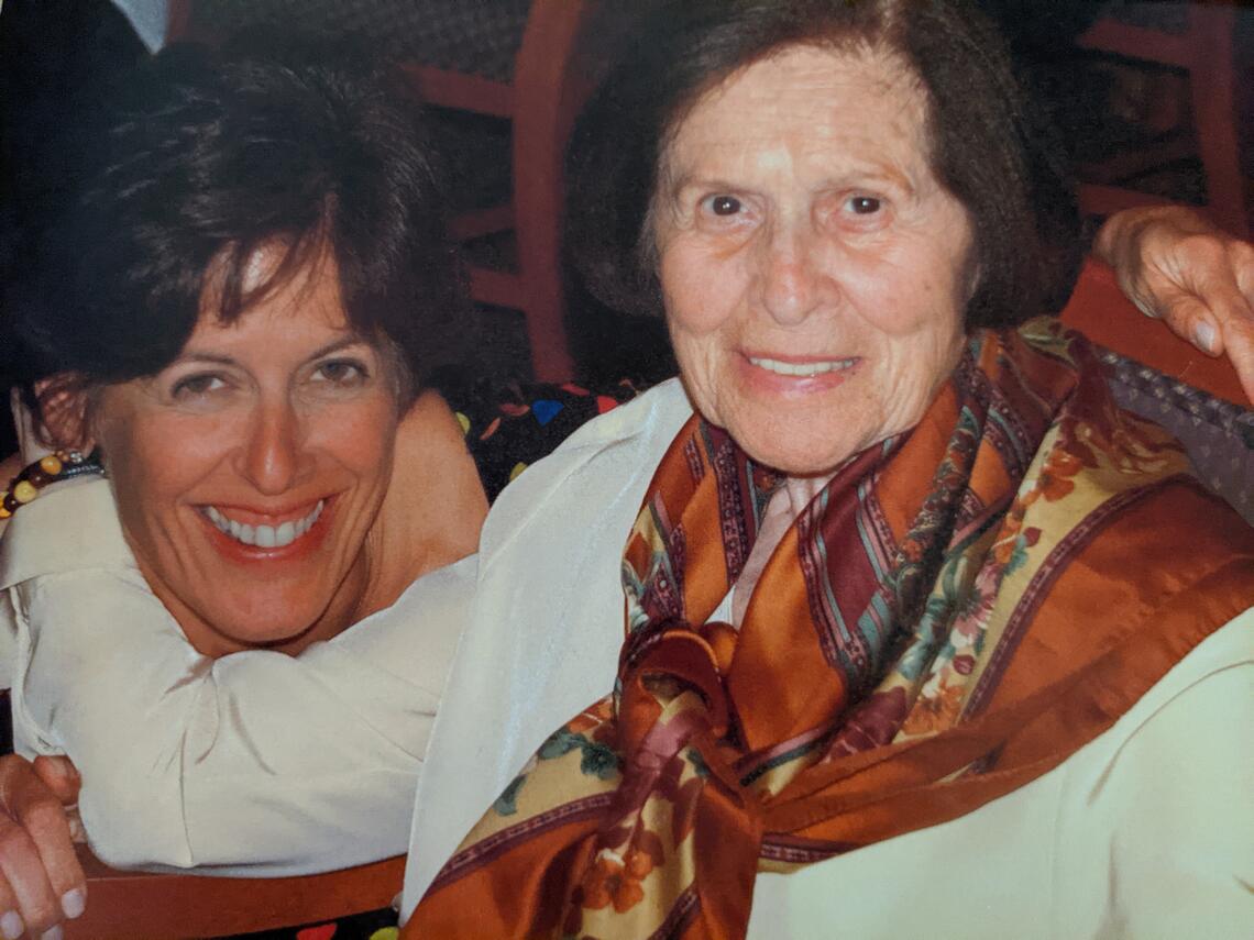 Deborah Yedlin with her mother, Tova