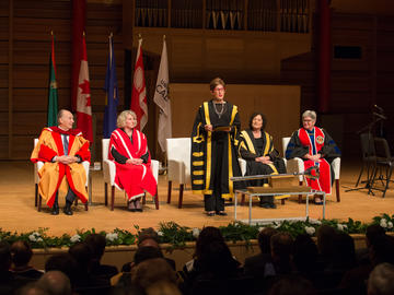 The University of Calgary confers an honorary degree, Doctor of Laws, honoris causa, to His Highness the Aga Khan during a special ceremony on Wednesday, October 17, 2018