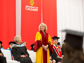 Students celebrate graduation at the 2019 fall convocation ceremony.