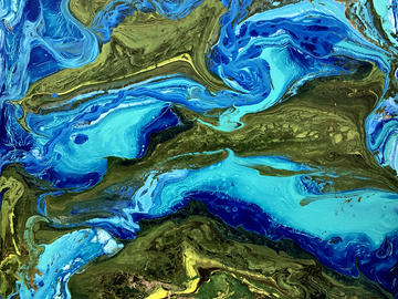 Glacial Streams 12x16” acrylic on canvas