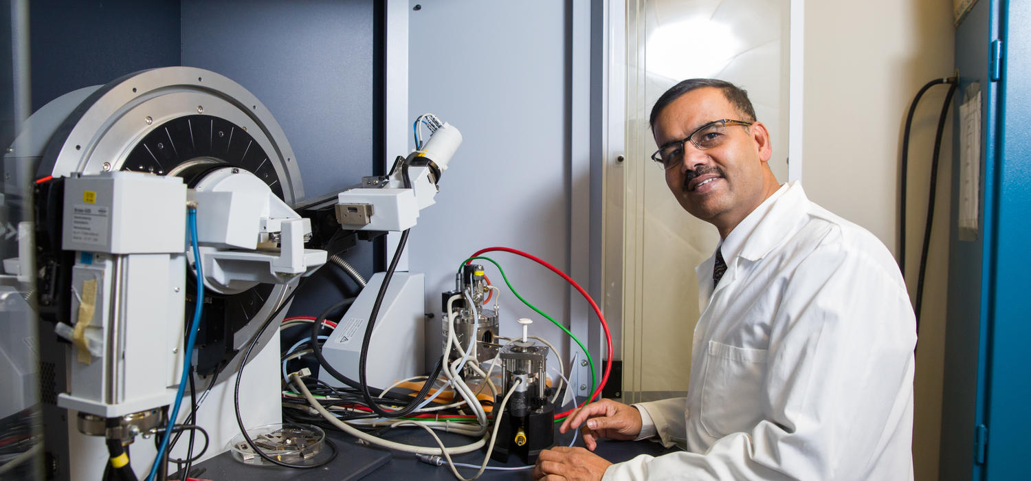 Venkataraman Thangadurai, professor in the Chemistry Department at the University of Calgary, worked with scientists at the University of Maryland, College Park to build the advanced battery. Photos by Riley Brandt, University of Calgary 