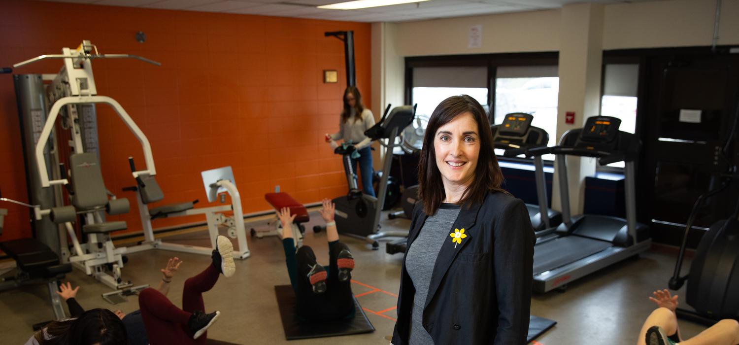 Nicole Culos-Reed, PhD, Faculty of Kinesiology, in the Thrive Centre with Alberta Cancer Exercise program participants