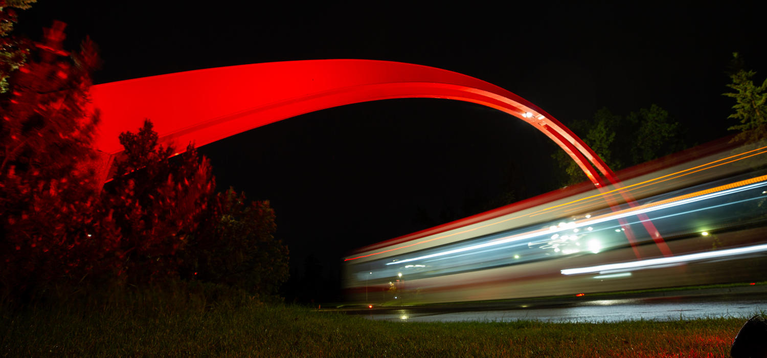 Time lapse shot outside the University of Calgary.