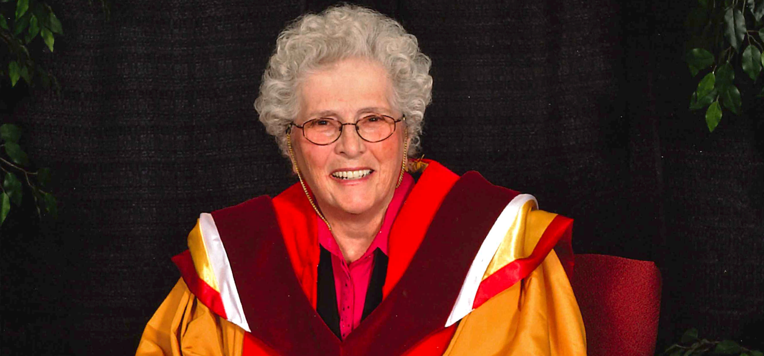 Joan Snyder received an honorary degree from the University of Calgary on Nov. 10, 2011.