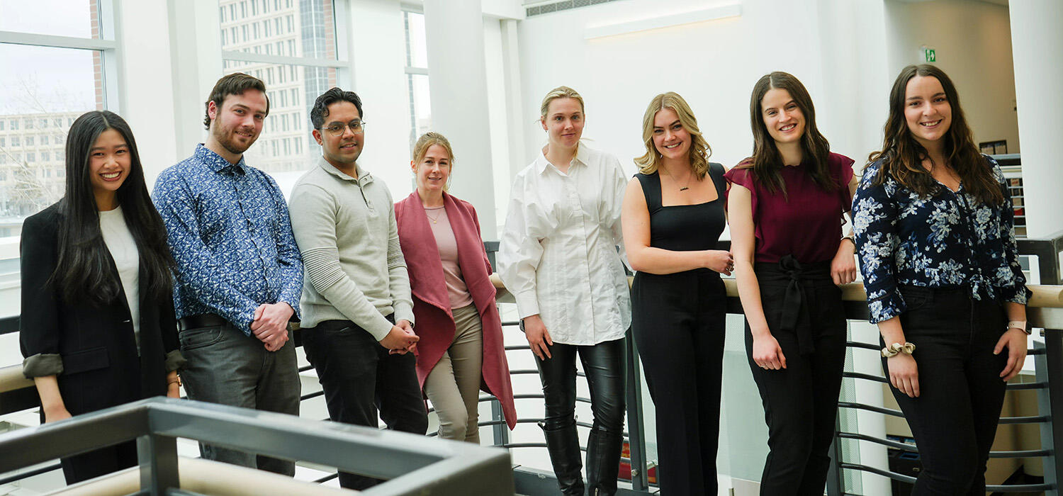 NURS 289 Team (from left): Sylvia Wong, Derek Perchard, Dario Gooray, Geneviève Careau, Anna Young, Teagan Smith, Kuira Jackson and Halle Middleton