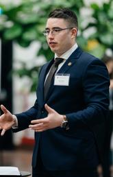 Devin participates in the annual Haskayne Reverse Career Fair (pre-pandemic).