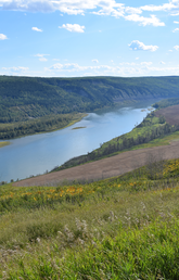 Peace River Valley in northern British Columbia