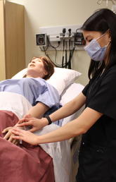 Former lab monitor works in the UCalgary Nursing's Clinical Simulation Learning Centre