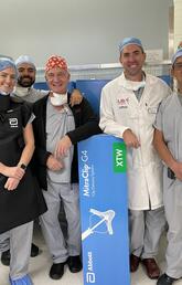 The team after completing the first mitral valve case in Calgary in November, 2023