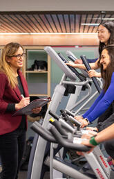 Photograph of women exercising