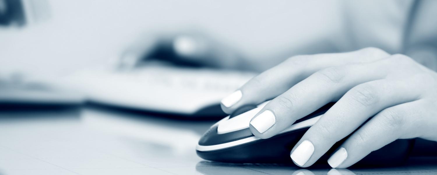 image of hand on mouse