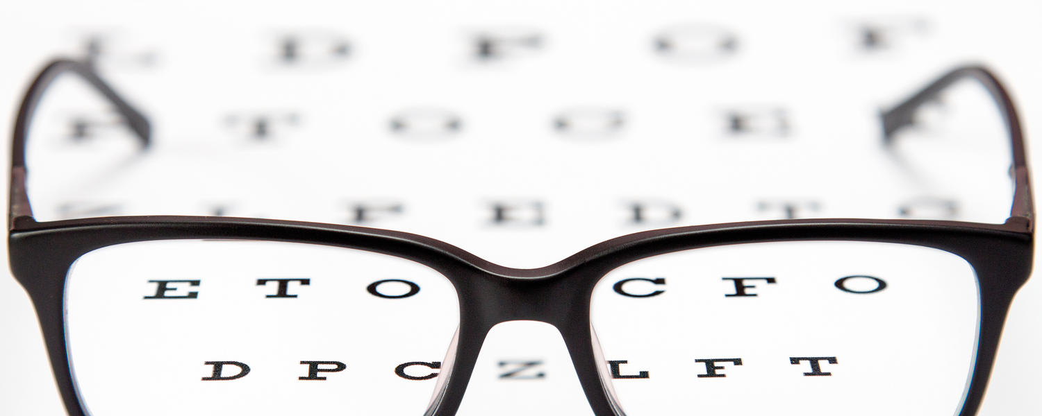 Glasses and eye chart