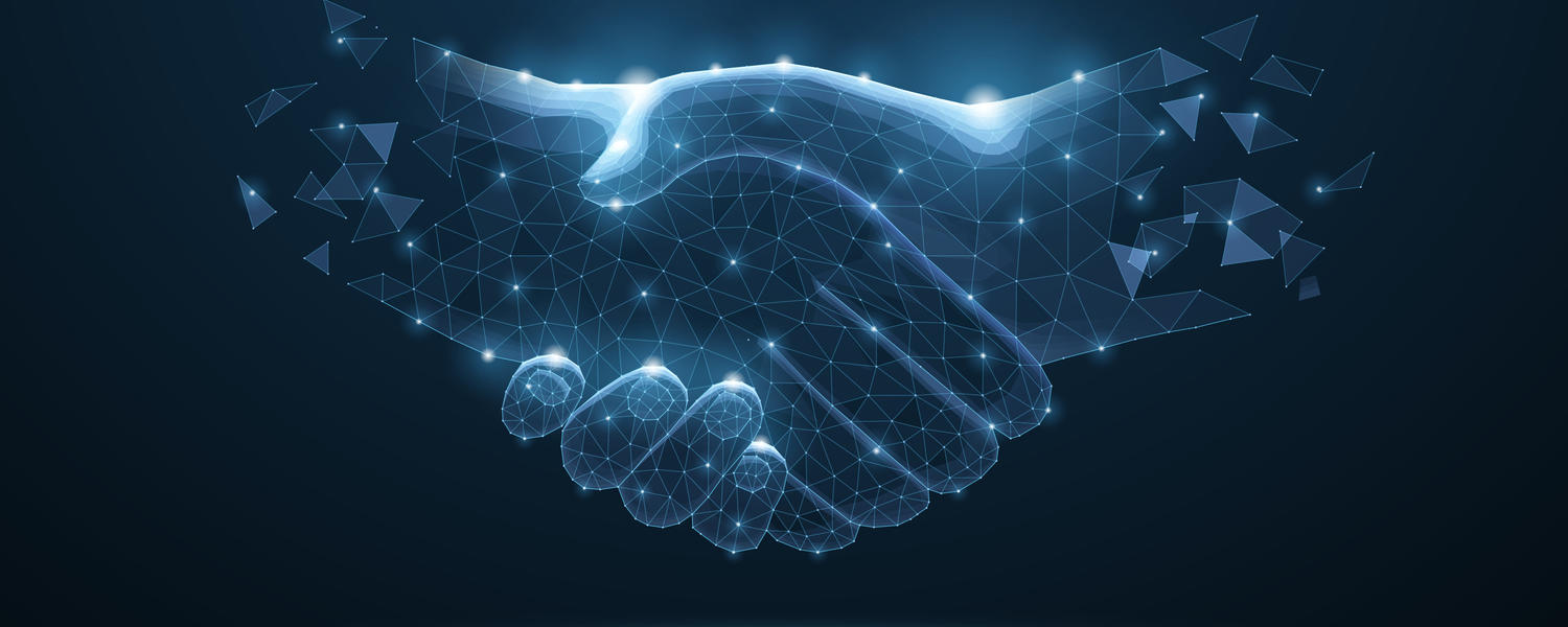 Handshake illustrating technology