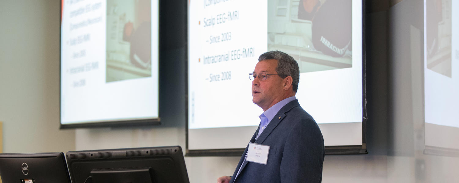 Richard Frayne presetnign at HBI-University Melbourne Epilepsy Forum, 2019.