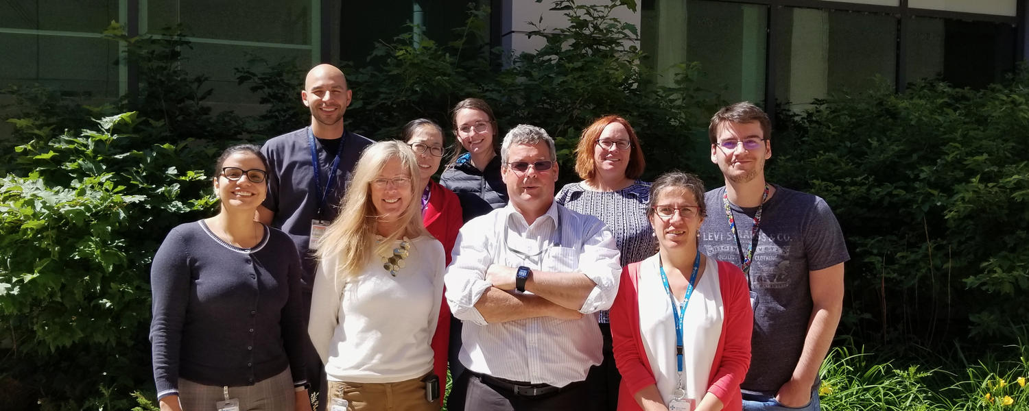 VIL people and Seaman Family Centre staff working on the Calgary Normative Study, July 2018.