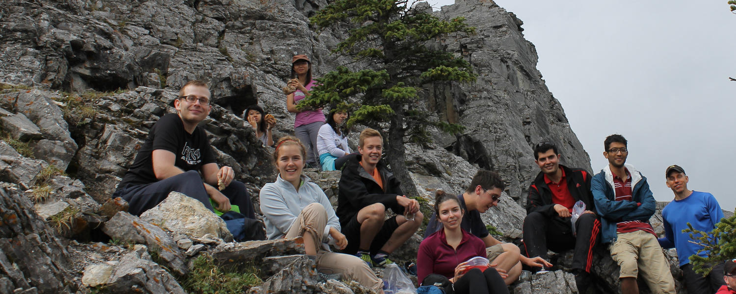 VIL relaxing at the top of Mount Yamnuska, August 2013