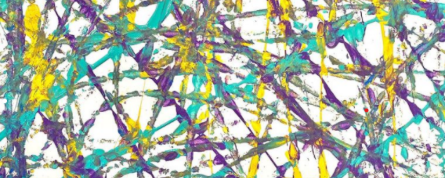 BCI Painting with purple, blue and yellow colors