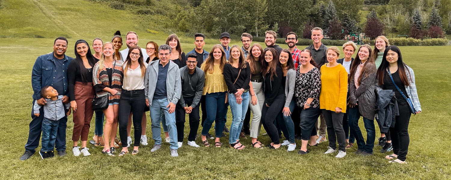 The Calgary Pediatric Stroke Program team standing in a field
