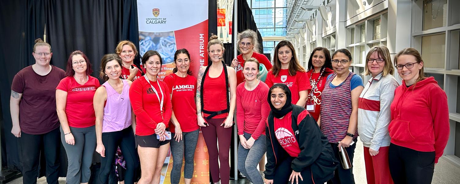 All participants in wear red day