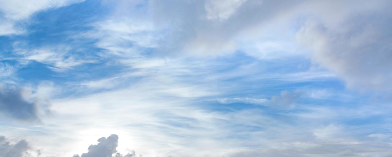 cloudy blue sky