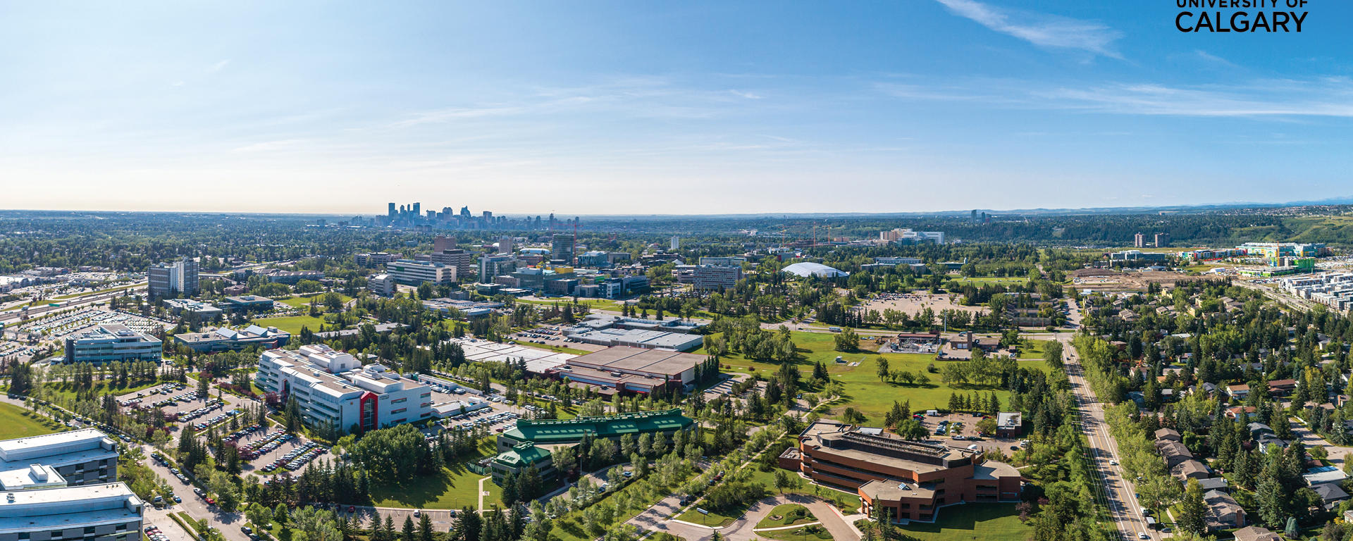 aerial view of University