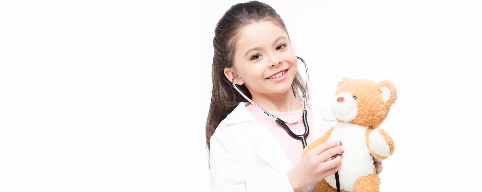 Girl dressed up as a doctor