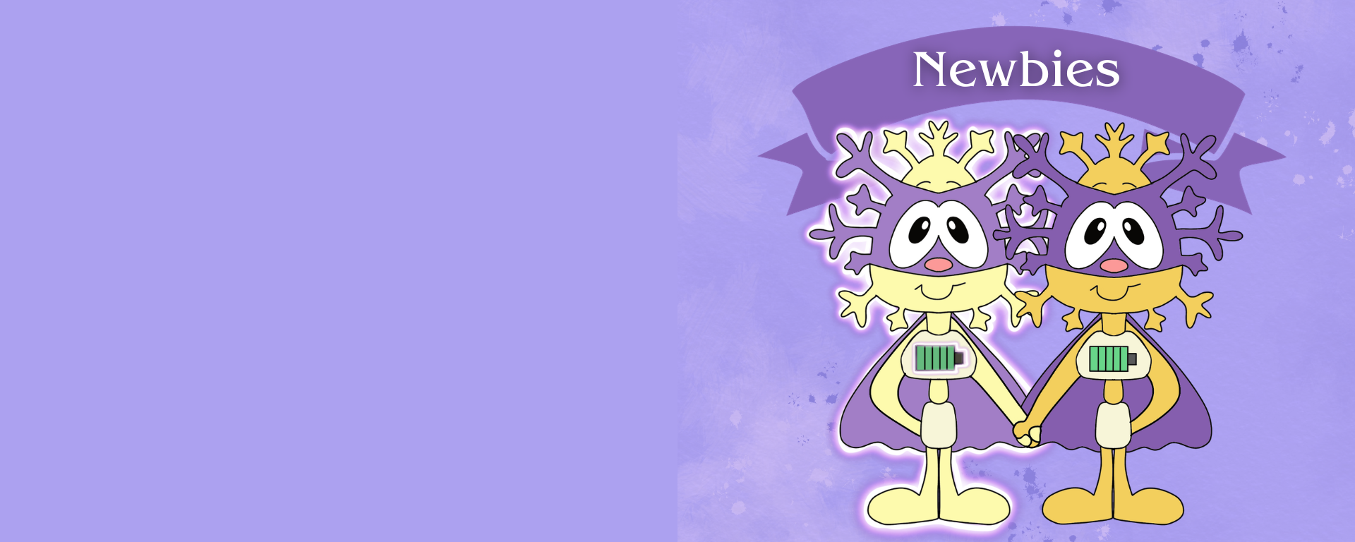 Zappy and Zippy holding hands