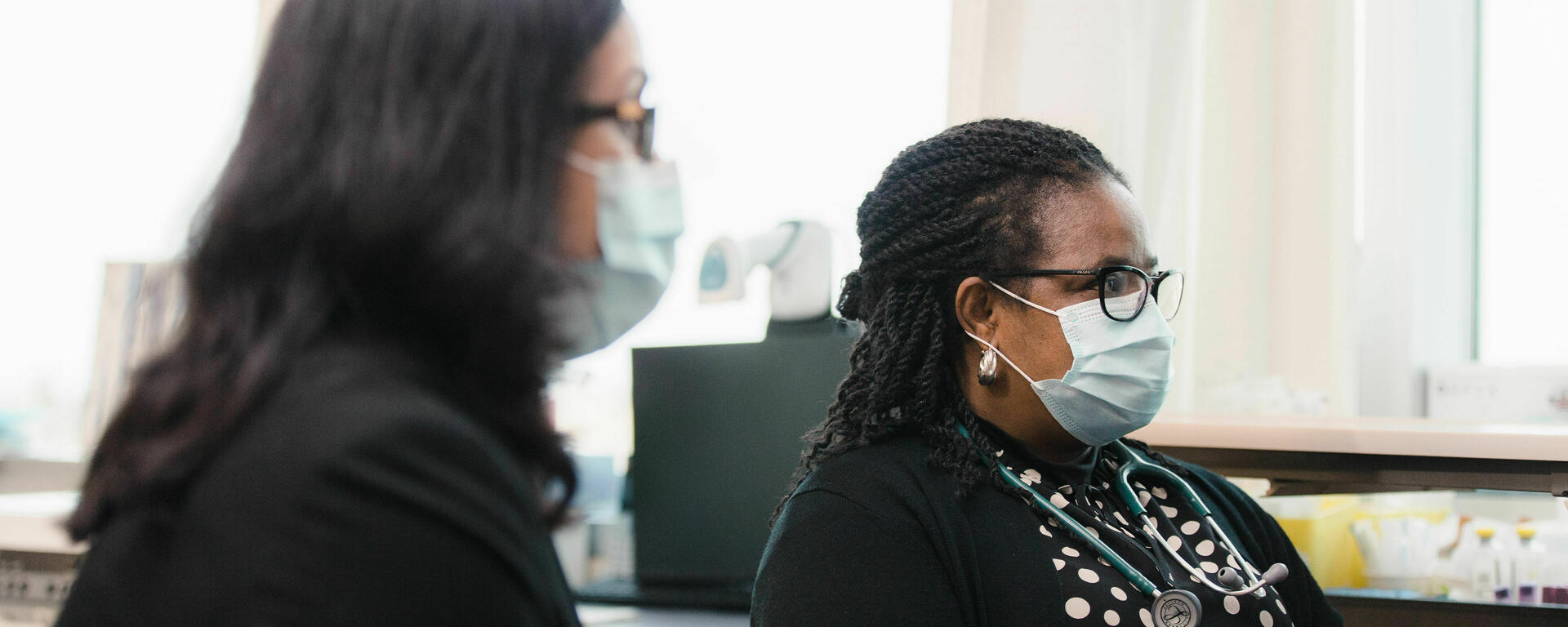 two patients looking to the side