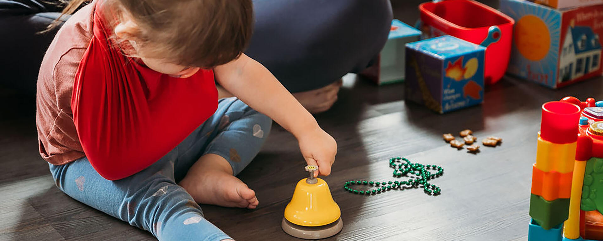 child pressing bell