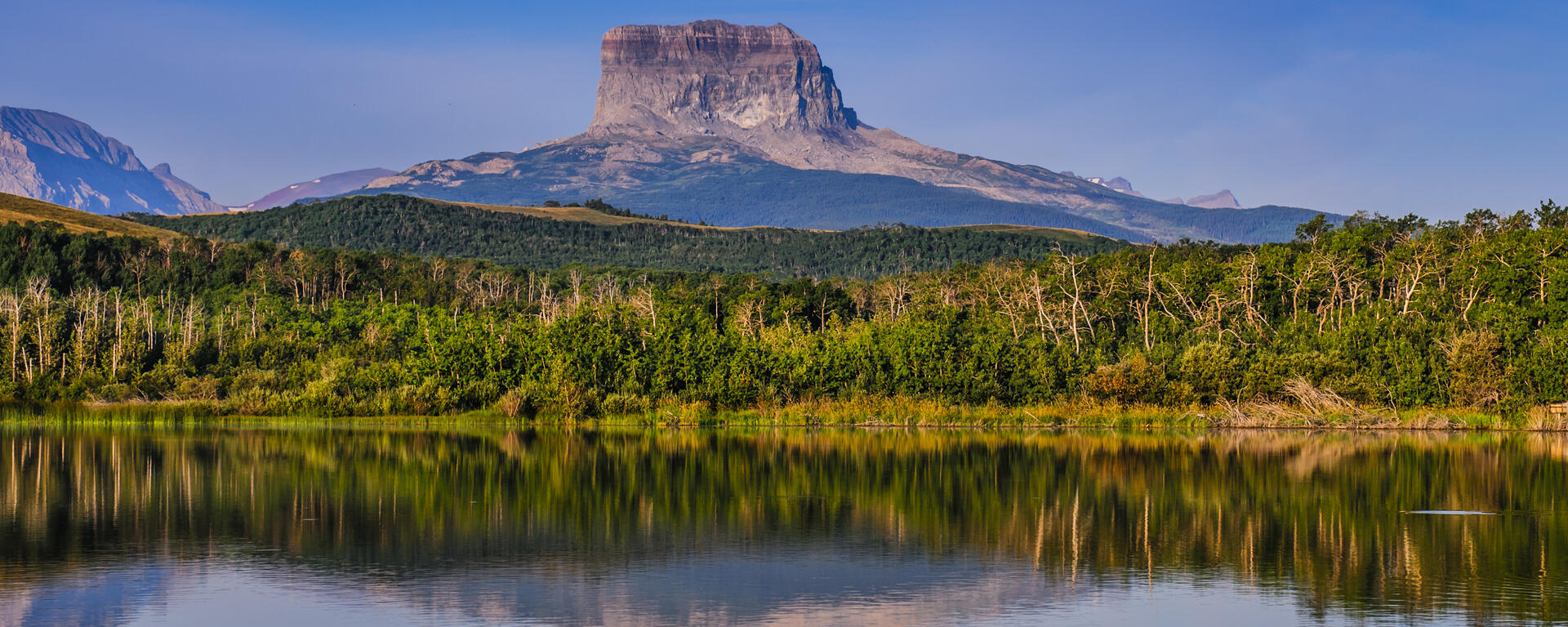 Scenic mountain and lake views in Sundre Alberta