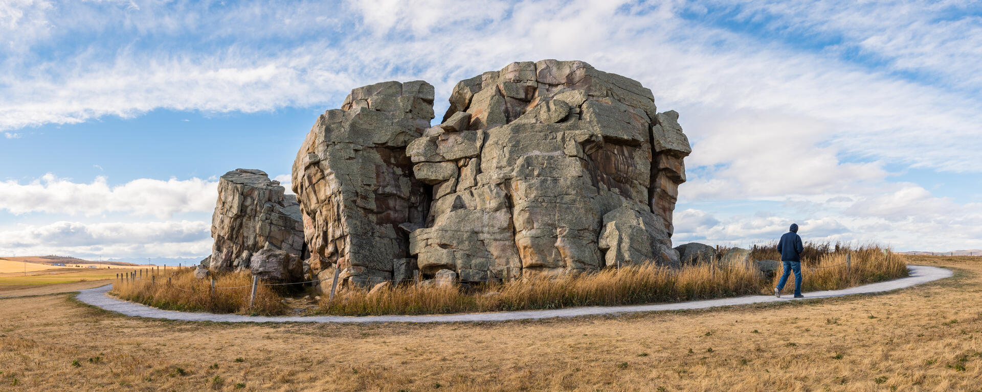 Rock formation in Okotoks, Alberta