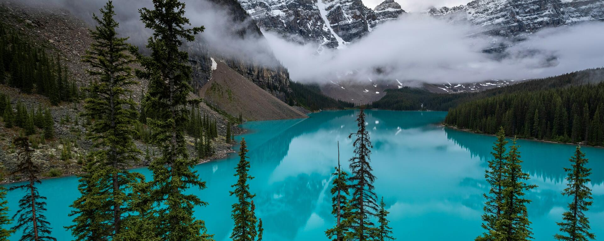 Mountains and lakes in Alberta