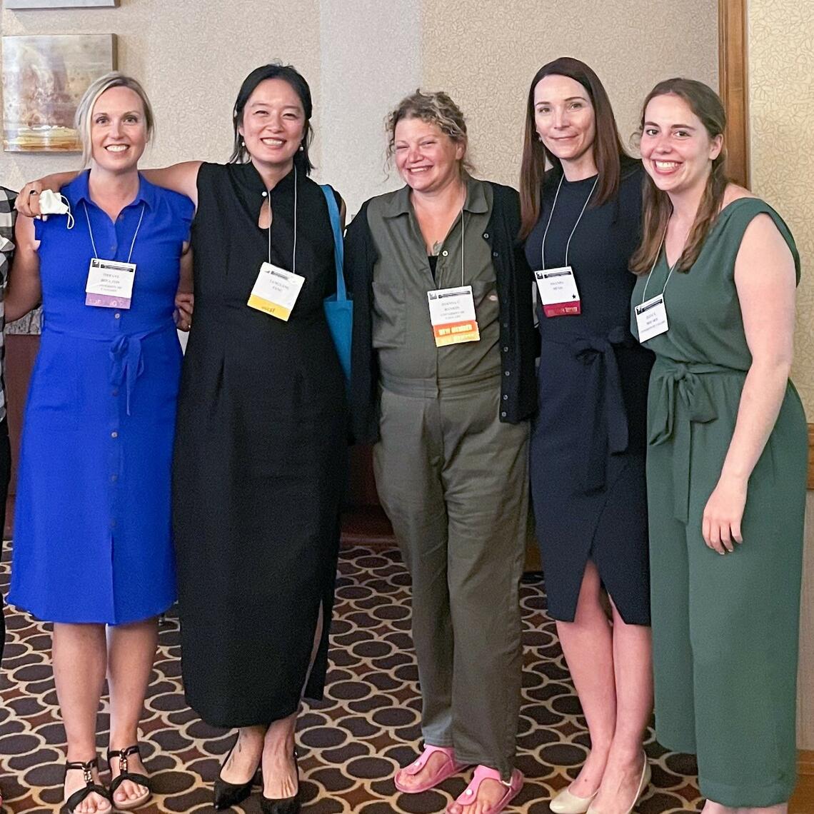 Dr. Tiffany Boulton, Dr. Yangyang Fang, Dr. Joanna Rankin, and Research Assistants Amanda Denis and Eleni Moumos at the SSSP Conference in LA August 5th - 7th 2022