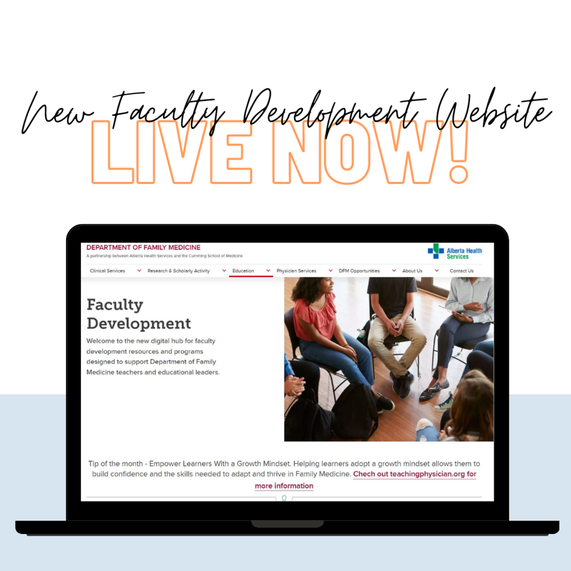 faculty development website now live