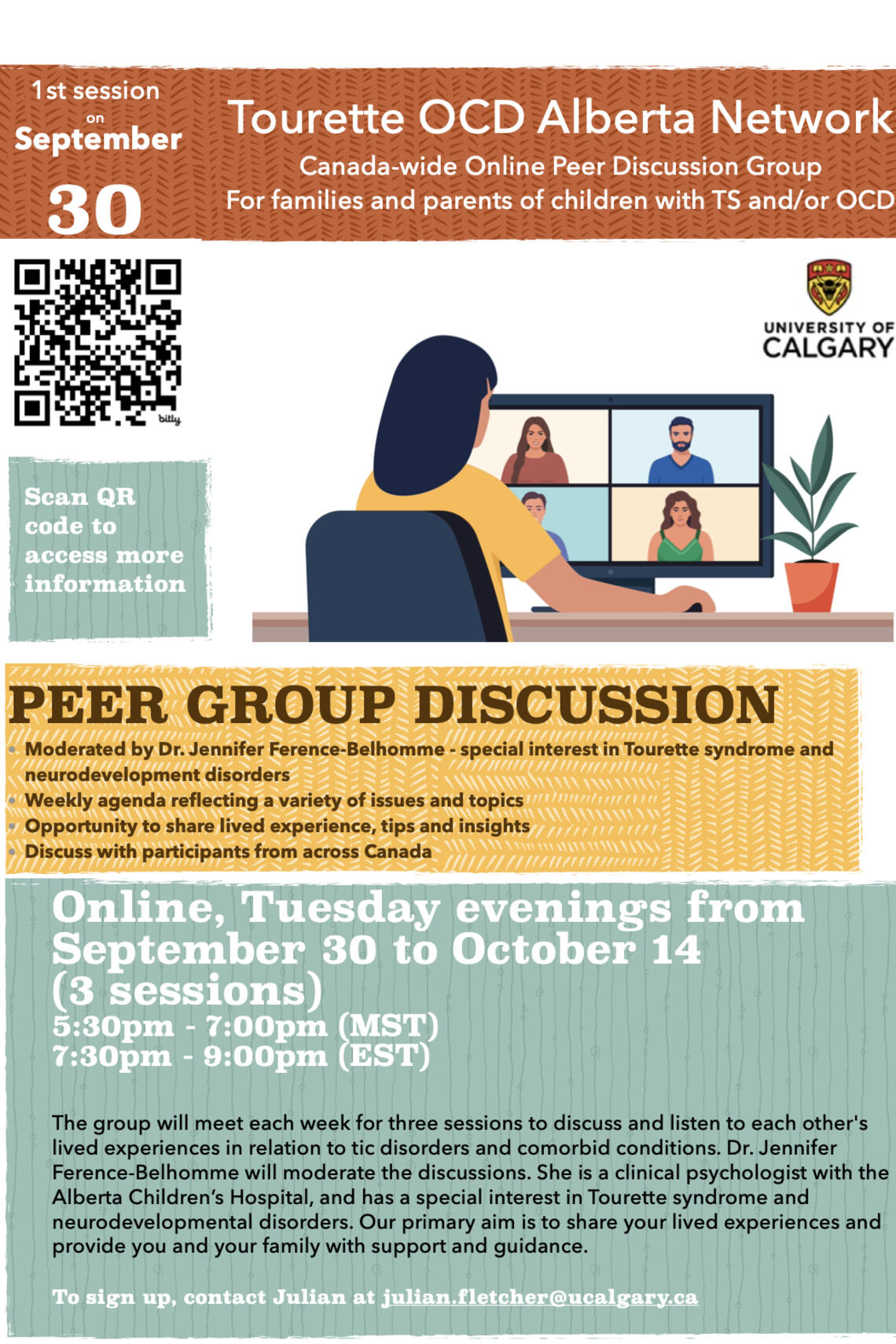 Flyer for peer group discussion