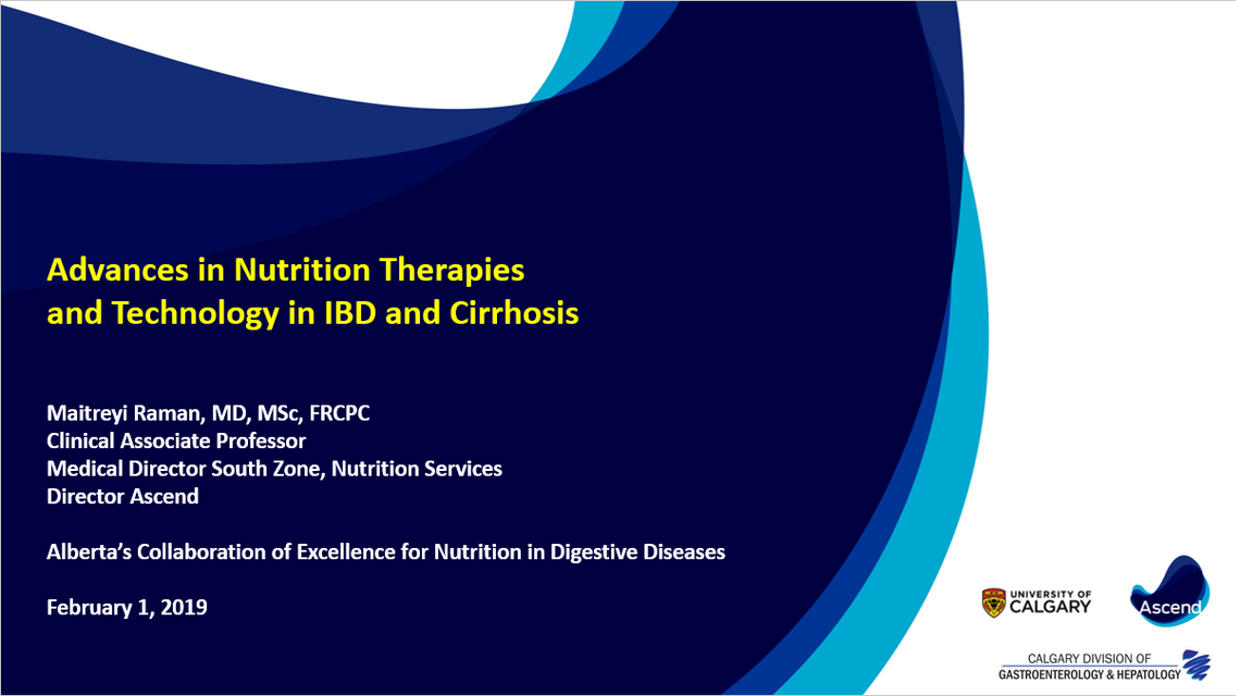  Advances in Nutrition Therapies and Technology in IBD and Cirrhosis