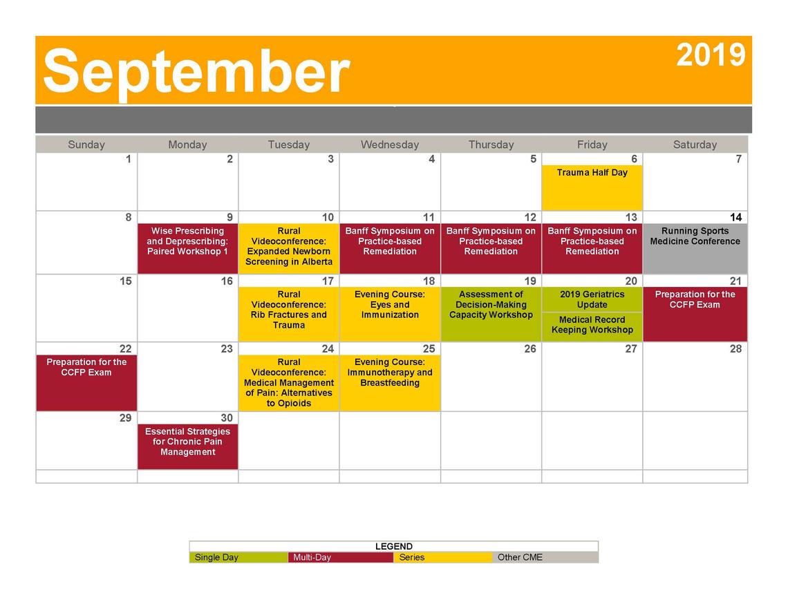 September 2019 Calendar