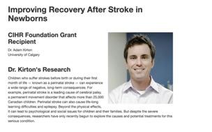 Improving Recovery After Stroke in Newborns: Dr. Kirton CIHR Foundation Grant Recipient