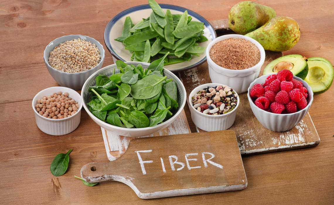 Fibrous food on a table