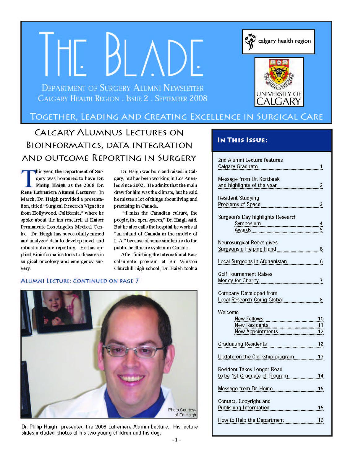 The Blade newsletter 2008