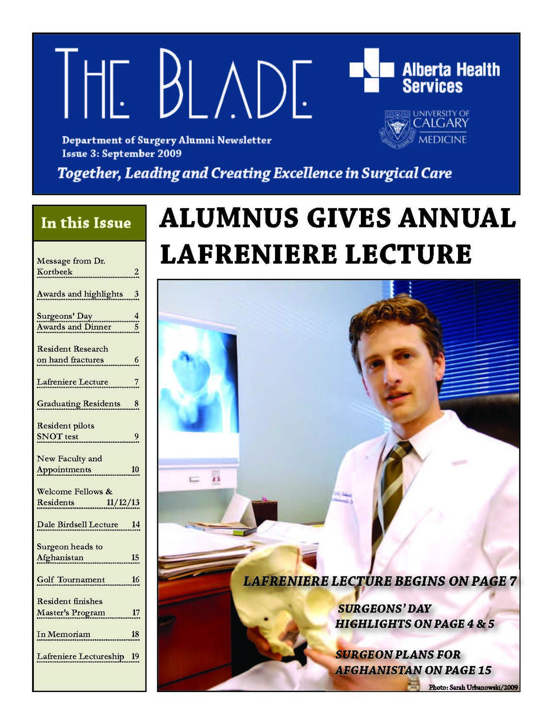 The Blade newsletter 2009